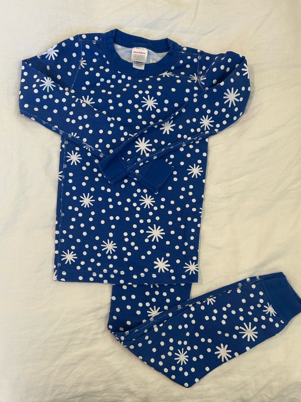 Hanna Andersson Blue Snowflake Print Pajama Set
